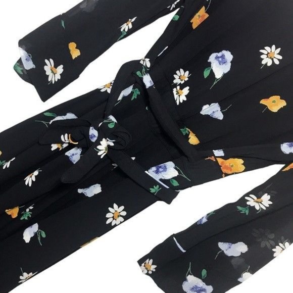 GANNI Dainty Georgette Floral Wrap Dress Size 6 (EU 38) - Picture 10 of 13